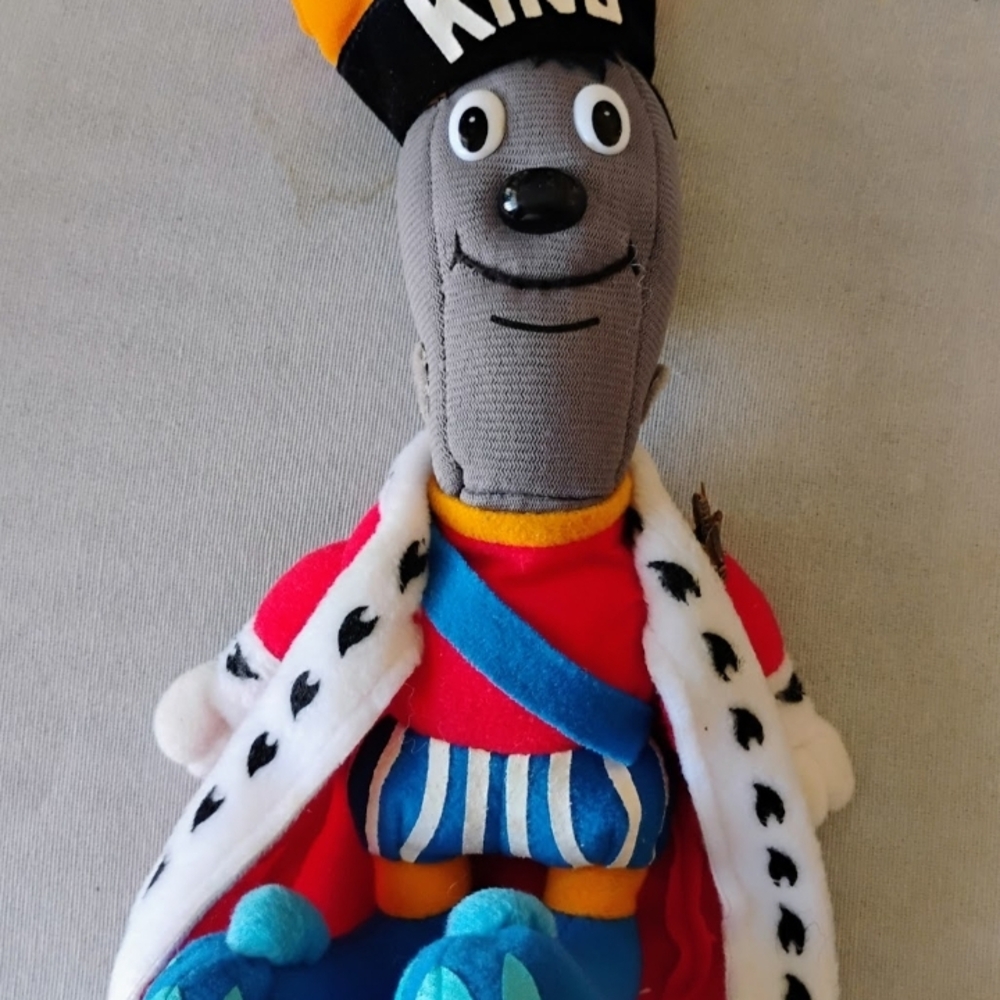 King Plush Toy with Red and Blue Outfit